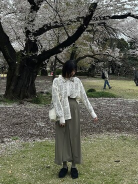 「春服デビュー宣言」｜「アイテム（モカシン/デッキシューズ）」を使った、1999hoさん（レディース・160cm）の春コーディネート