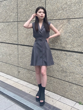 松本明日香さん（レディース・161cm）の春コーディネート