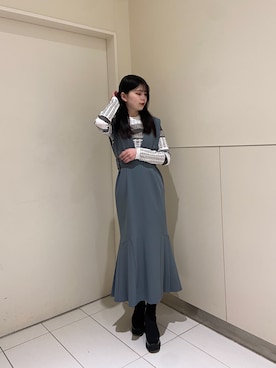 松本明日香さん（レディース・161cm）の冬コーディネート