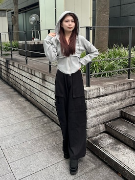 「MURUA（ムルーア）のアイテム」を使った、松本明日香さん（レディース・161cm）の秋コーディネート