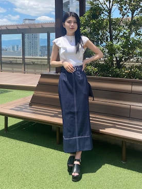 松本明日香さん(レディース・161cm)の夏コーディネート