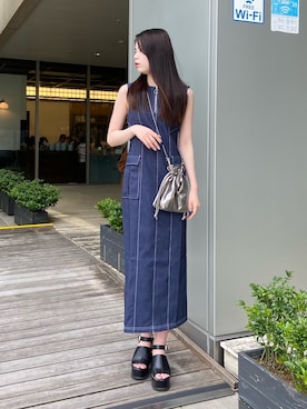 松本明日香さん(レディース・161cm)の春コーディネート