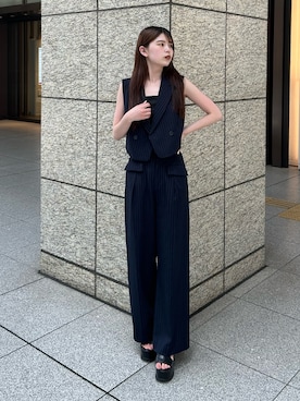 「MURUA（ムルーア）のアイテム」を使った、松本明日香さん（レディース・161cm）の夏コーディネート