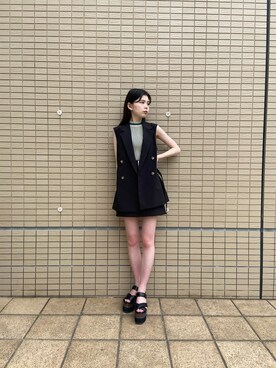 松本明日香さん（レディース・161cm）の夏コーディネート