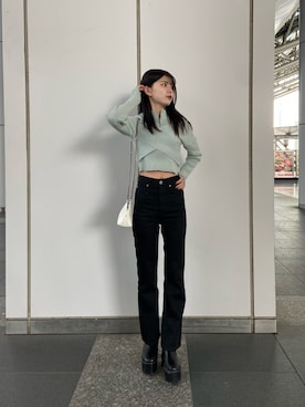 松本明日香さん（レディース・161cm）の冬コーディネート