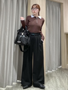 「Juze（ジュゼ）のアイテム」を使った、なつきさん（レディース・159cm）の冬コーディネート