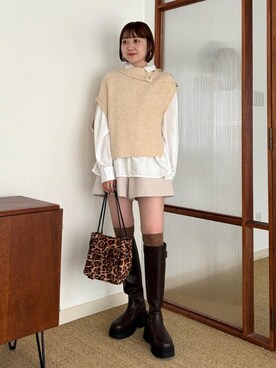 なつきさん（レディース・159cm）の秋コーディネート