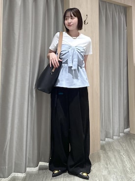 「VIS（ビス）のアイテム（パンツ）」を使った、なつきさん（レディース・159cm）の夏コーディネート