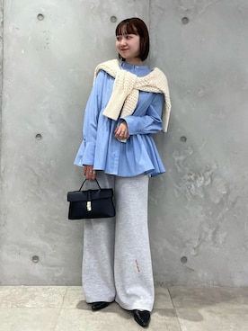 「ワンハンドル」｜「アイテム（パンツ）」を使った、なつきさん（レディース・159cm）の秋コーディネート