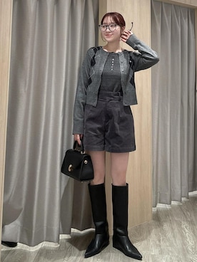 「ブルべ夏」｜なつきさん（レディース・159cm）の秋コーディネート