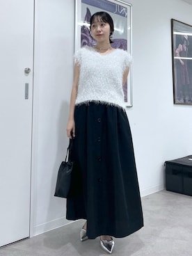 「フェミニンコーデ」｜なつきさん（レディース・159cm）の夏コーディネート
