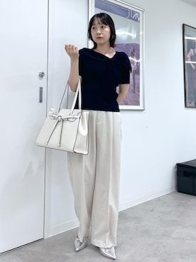 「フェミニンコーデ」｜なつきさん（レディース・159cm）の夏コーディネート