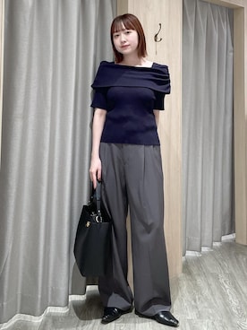 「VIS（ビス）のアイテム（トップス）」を使った、なつきさん（レディース・159cm）の春コーディネート