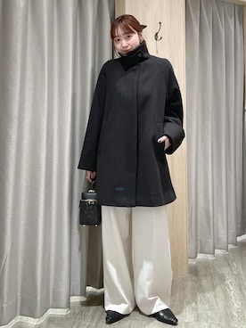 「アイテム（スラックス）」を使った、なつきさん（レディース・159cm）の冬コーディネート