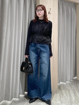 「VIS（ビス）のアイテム（パンツ）」を使った、なつきさん（レディース・159cm）の冬コーディネート