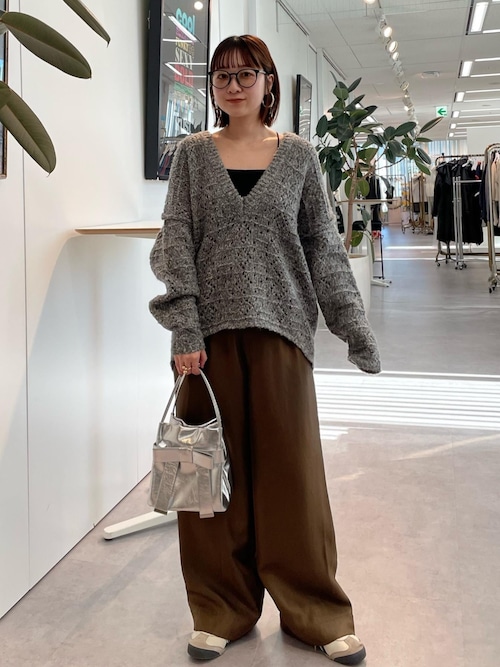 セール】ミックスカラー深Vネックニット（ニット/セーター）｜VIS