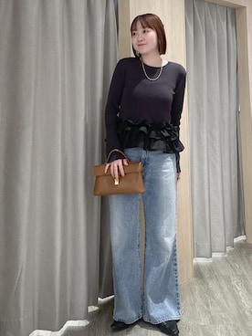 「VIS（ビス）のアイテム（トップス）」を使った、なつきさん（レディース・159cm）の春コーディネート