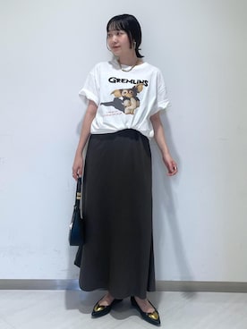 「アイテム（バレエシューズ）」を使った、なつきさん（レディース・159cm）の夏コーディネート