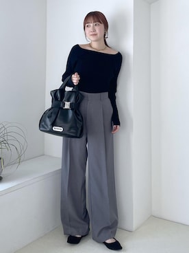 「VIS（ビス）のアイテム（トップス）」を使った、なつきさん（レディース・159cm）の冬コーディネート