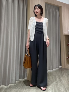 「VIS（ビス）のアイテム（オールインワン・サロペット）」を使った、なつきさん（レディース・159cm）の夏コーディネート