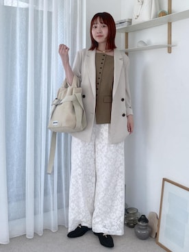 「VIS（ビス）のアイテム（パンツ）」を使った、なつきさん（レディース・159cm）の夏コーディネート