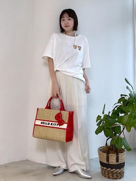 「VIS（ビス）のアイテム（パンツ）」を使った、なつきさん（レディース・159cm）の夏コーディネート
