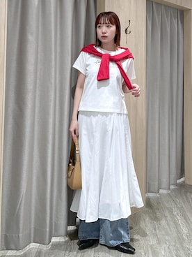 「VIS（ビス）のアイテム（トップス）」を使った、なつきさん（レディース・159cm）の春コーディネート