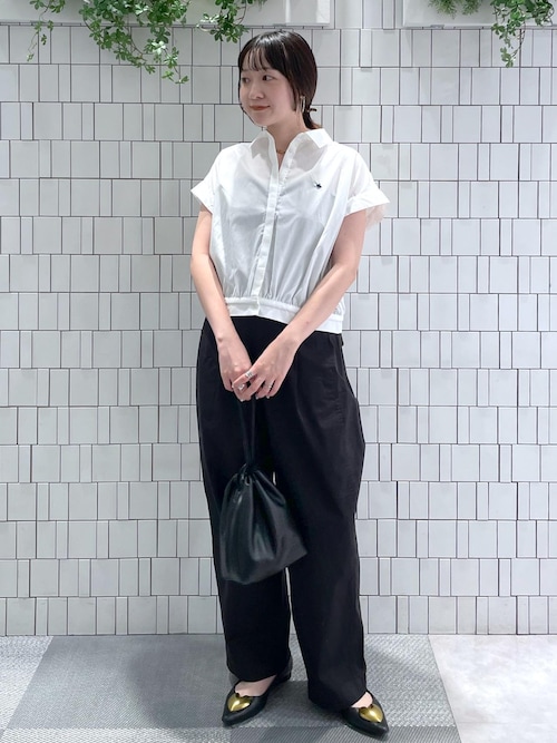 ブラウス シャツ 「POLO BCS」VIS別注フレンチスリーブドローストリングシャツ レディース POLO BCS】VIS別注フレンチスリーブドローストリングシャツ