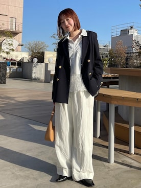 「VIS（ビス）のアイテム（パンツ）」を使った、なつきさん（レディース・159cm）の春コーディネート