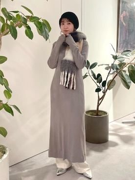 「VIS（ビス）のアイテム（ワンピース）」を使った、なつきさん（レディース・159cm）の秋コーディネート