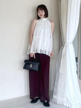 「Juze（ジュゼ）のアイテム」を使った、なつきさん（レディース・159cm）の夏コーディネート