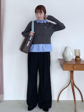 「VIS（ビス）のアイテム」を使った、なつきさん（レディース・159cm）の冬コーディネート