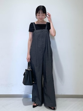 「VIS（ビス）のアイテム（オールインワン・サロペット）」を使った、なつきさん（レディース・159cm）の夏コーディネート
