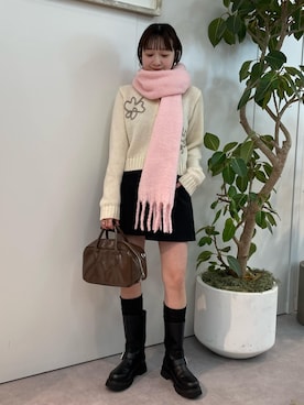 「VIS（ビス）のアイテム（トップス）」を使った、なつきさん（レディース・159cm）の冬コーディネート