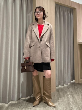 「VIS（ビス）のアイテム（その他アウター）」を使った、なつきさん（レディース・159cm）の冬コーディネート