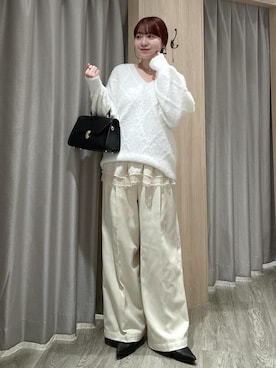 「体型カバー」｜「アイテム（チュニック）」を使った、なつきさん（レディース・159cm）の冬コーディネート