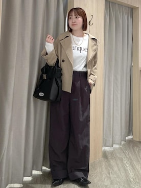 「VIS（ビス）のアイテム（パンツ）」を使った、なつきさん（レディース・159cm）の春コーディネート