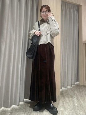 「ブルべ夏」｜なつきさん（レディース・159cm）の秋コーディネート