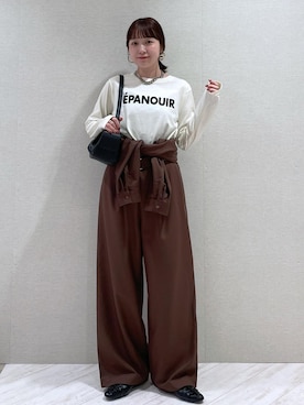 「アイテム（つなぎ/オールインワン）」を使った、なつきさん（レディース・159cm）の秋コーディネート