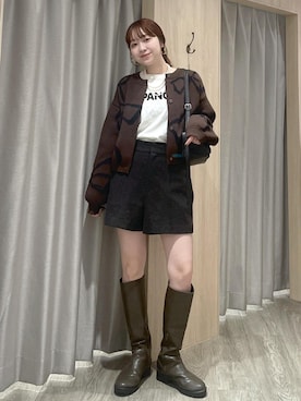 「ブルべ夏」｜なつきさん（レディース・159cm）の秋コーディネート