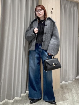 「VIS（ビス）のアイテム（パンツ）」を使った、なつきさん（レディース・159cm）の冬コーディネート