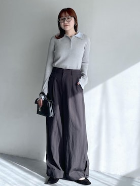 「VIS（ビス）のアイテム（トップス）」を使った、なつきさん（レディース・159cm）の冬コーディネート