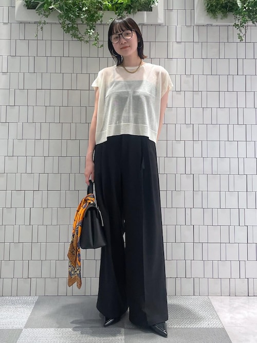 B5465■エストネーション ドライタッチ シアーニットトッパー L メンズ ドライタッチ・ダブルシアーニット/40代50代からのレディース