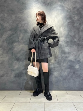 「チェーンバッグ」｜「アイテム（その他アウター）」を使った、なつきさん（レディース・159cm）の秋コーディネート