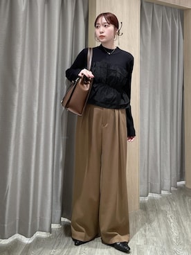 「ブルべ夏」｜なつきさん（レディース・159cm）の秋コーディネート