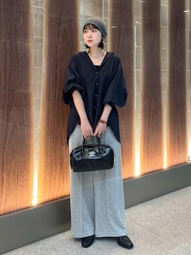 「ブルべ夏」｜「アイテム（ニットキャップ/ビーニー）」を使った、なつきさん（レディース・159cm）の夏コーディネート