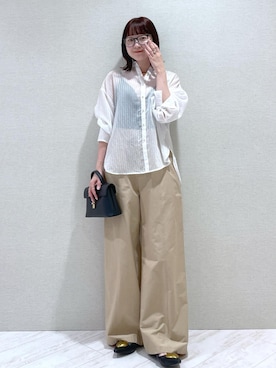 「アイテム（バレエシューズ）」を使った、なつきさん（レディース・159cm）の夏コーディネート
