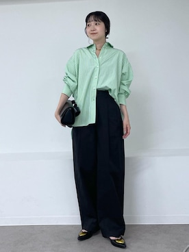 「アイテム（バレエシューズ）」を使った、なつきさん（レディース・159cm）の夏コーディネート