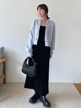 「VIS（ビス）のアイテム（ワンピース）」を使った、なつきさん（レディース・159cm）の秋コーディネート