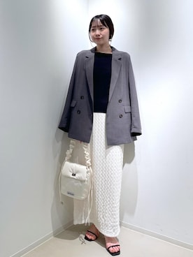 「VIS（ビス）のアイテム（ジャケット/アウター）」を使った、なつきさん（レディース・159cm）の夏コーディネート
